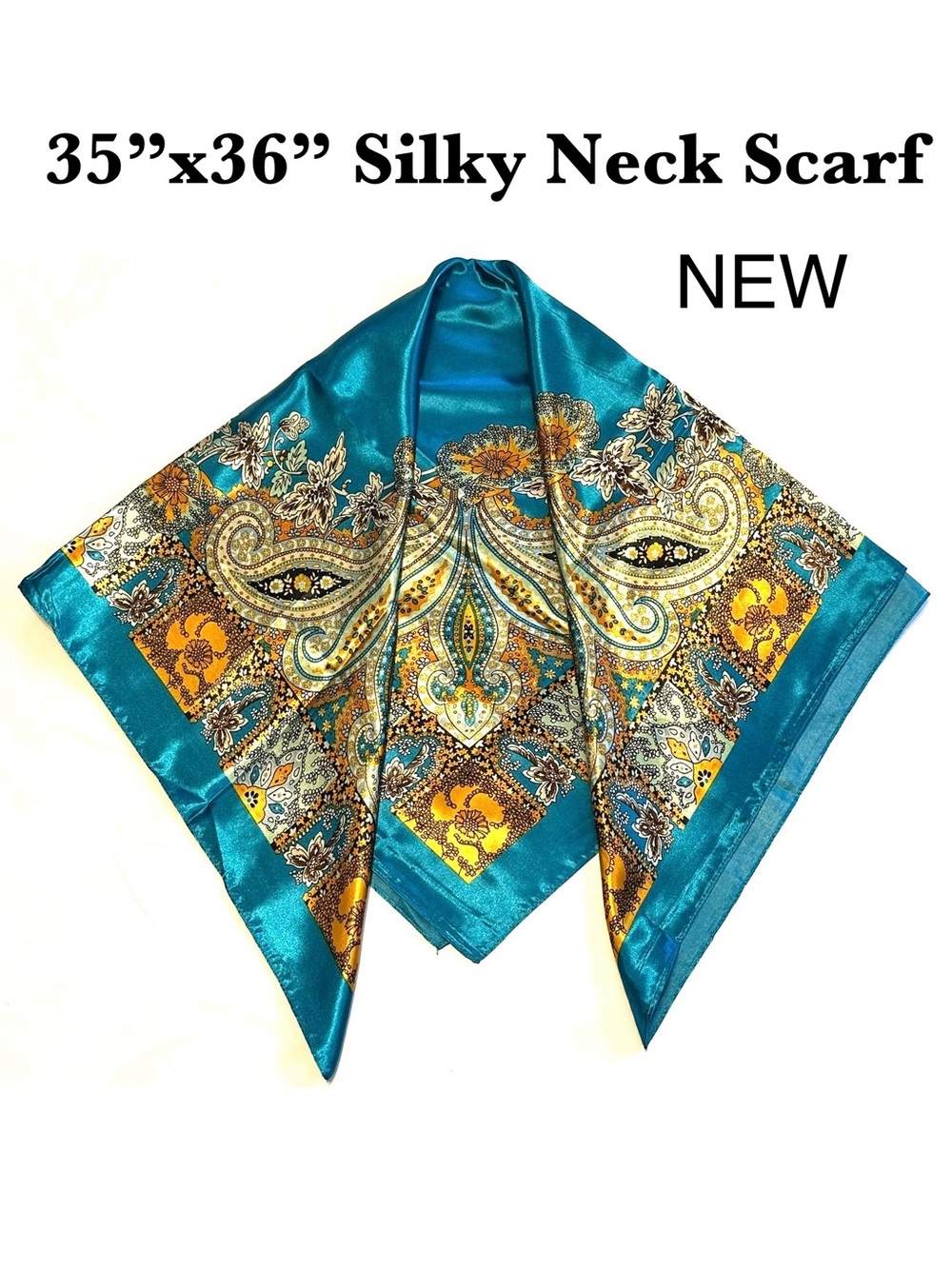5/$15💥 Silky Teal Paisley Neck Scarf Accessory